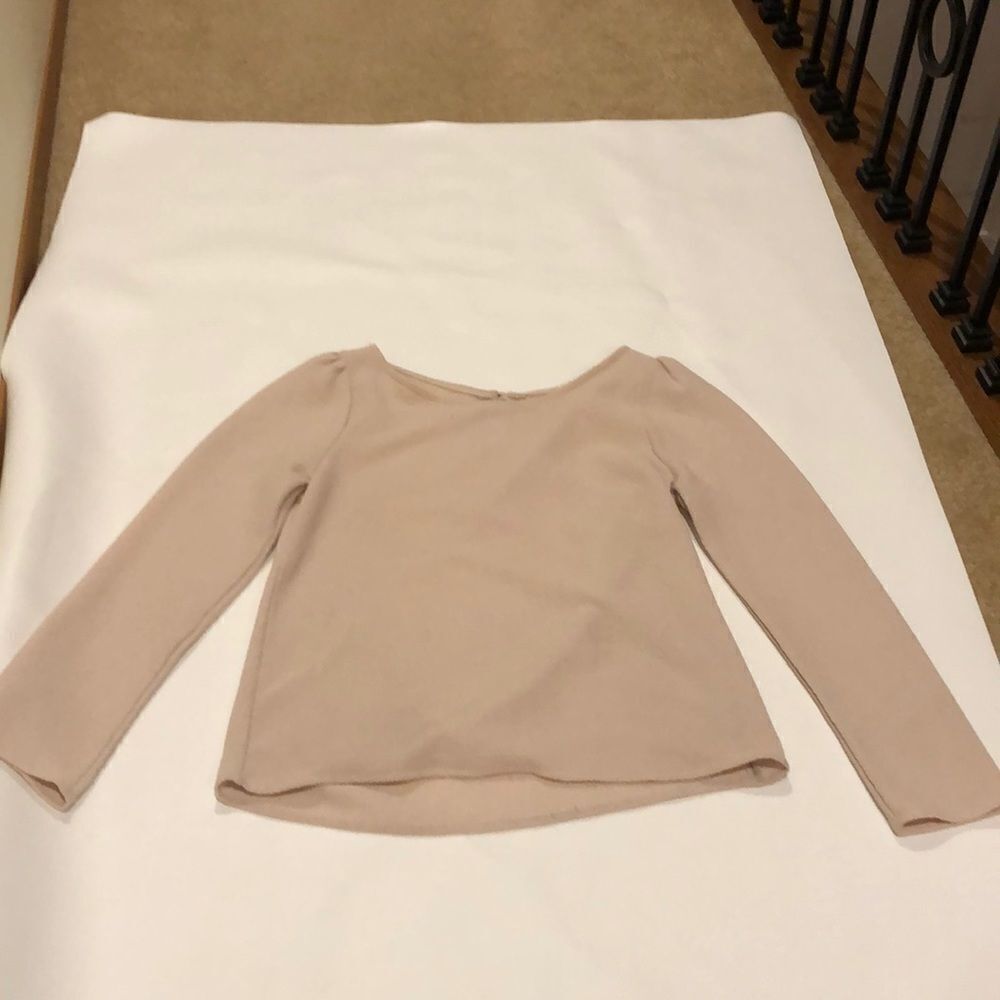 EVERLY cream long sleeve blouse